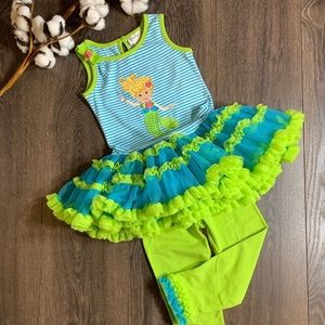 NWT Emily Rose Mermaid & Tutu Outfit 2/3T